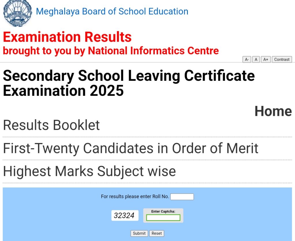 MBOSE SSLC Result 2025 Link
